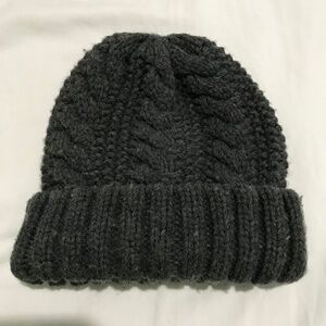 Vero Moda Cable Knit Beanie Hat Dark Grey